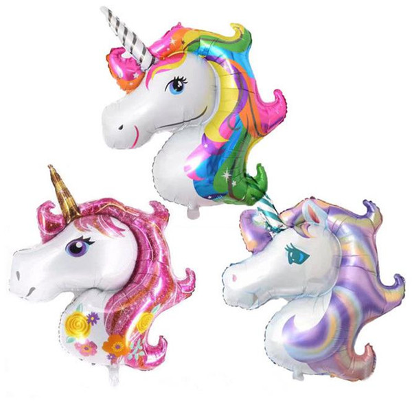 Unicorn Foil Balloon Animal Helium Ballons Globos Inflatable Classic Toys Birthday Party Decorations Kids Party Supplies Balloon 117*87cm