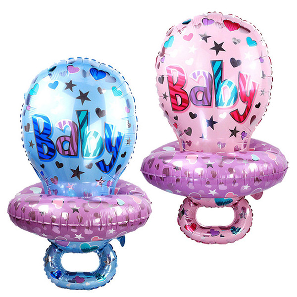 Baby Pacifier Foil Balloons Large Size 88*55cm For Baby Shower Birthday Party Decoration Baby Girl Or Boy