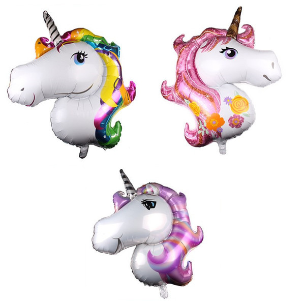 Unicorn Balloon Birthday Party Balloons Decorations kids Foil Stick Small Balloons Party Supplies Wedding Baby Shower Decor Rainbow K0297