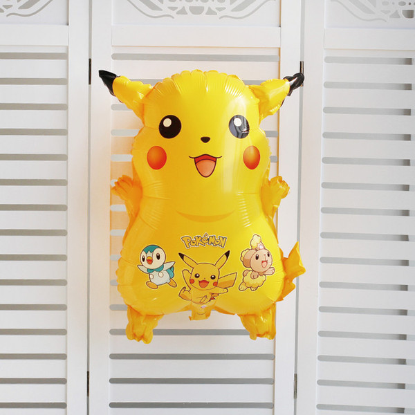 free shipping 2017 Cartoon Helium Foil Balloons Pikachu toy Ballons For Kids Birthday Wedding Party Decoration