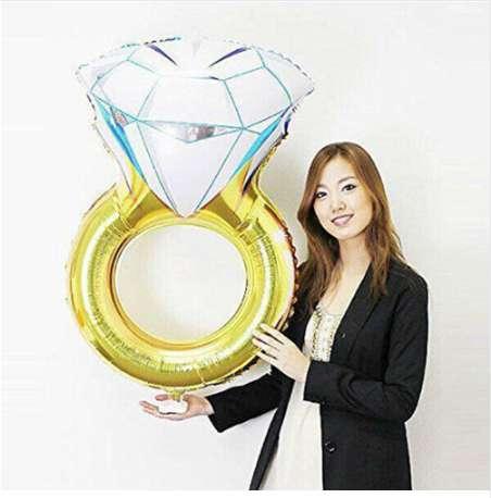 43 inches Big Balloon Diamond Ring Foil Balloons Inflatable Wedding Decoration Helium Air Balloon Event Party Supplies