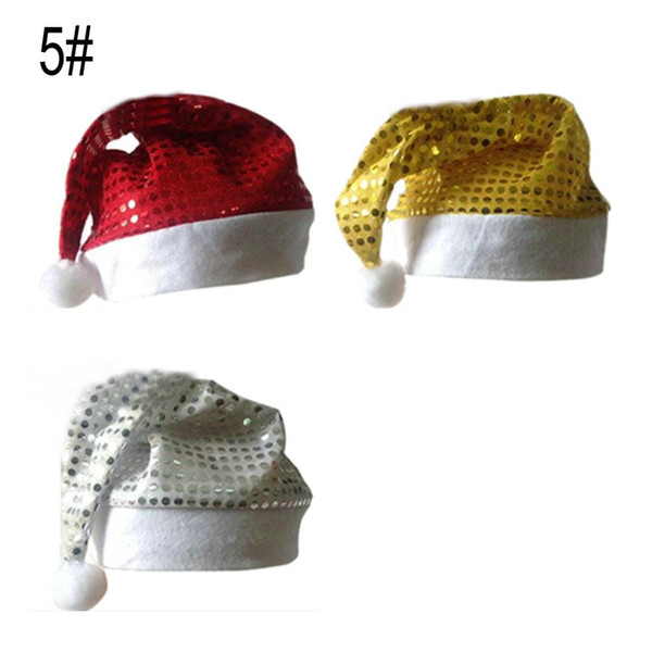 2017 300pcs Christmas hat Cosplay Hats Thick Ultra Soft Plush Santa Claus hat Cute adults Christmas cap Christmas Supplies Free 