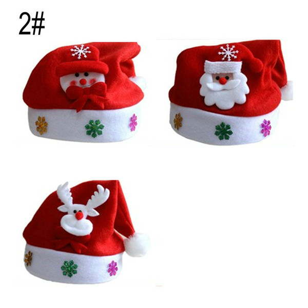 wholesal 300pcs Christmas hat Cosplay Hats Thick Ultra Soft Plush Santa Claus hat Cute adults Christmas cap Christmas Supplies Free 