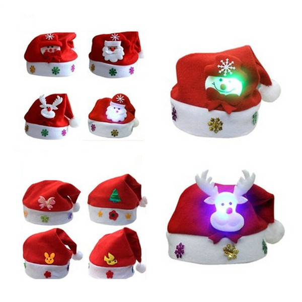 wholesale Christmas hat Cosplay Hats Thick Ultra Soft Plush Santa Claus hat Cute adults Christmas cap Christmas Supplies Free shipping