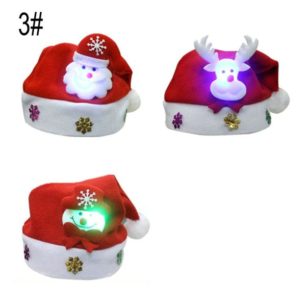 DHL 300pcs Christmas hat Cosplay Hats Thick Ultra Soft Plush Santa Claus hat Cute adults Christmas cap Christmas Supplies Free 