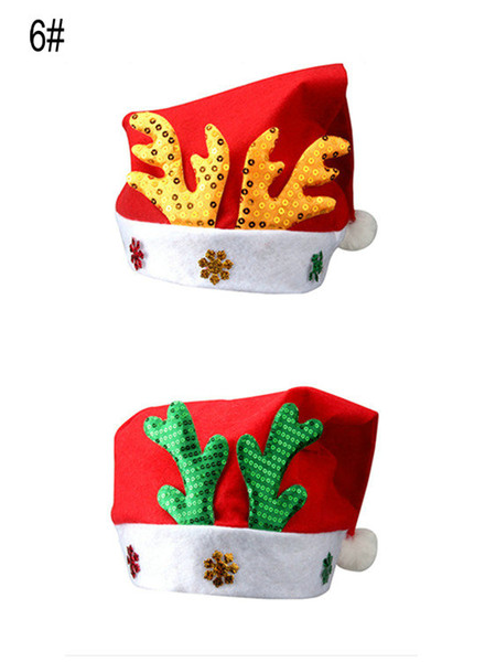 2017 100pcs Christmas hat Cosplay Hats Thick Ultra Soft Plush Santa Claus hat Cute adults Christmas cap Christmas Supplies Free 