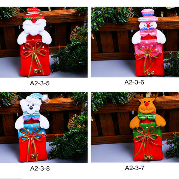 DHL 480pcs Christmas Gift Bags Large Organic Heavy Canvas Bag Santa Sack Drawstring Bag With Reindeers Santa Claus Sack Bags for kids