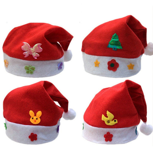 wholesal 100pcs Christmas hat Cosplay Hats Thick Ultra Soft Plush Santa Claus hat Cute adults Christmas cap Christmas Supplies Free 