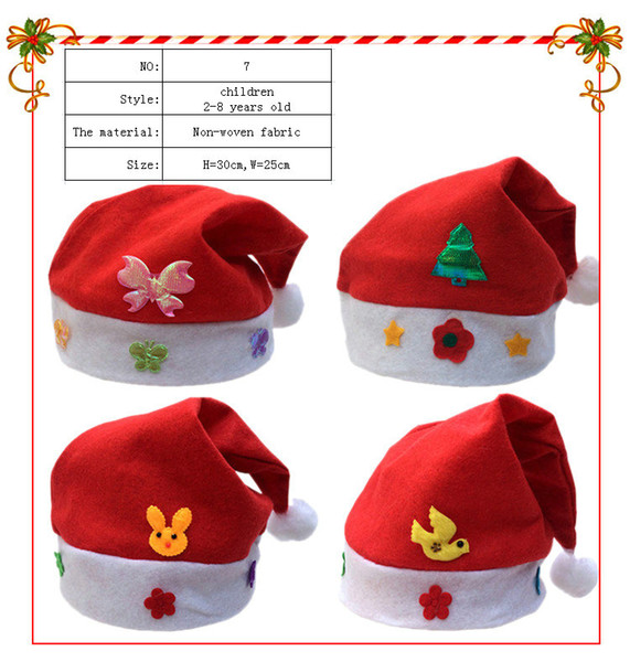 2017 50pcs Christmas hat Cosplay Hats Thick Ultra Soft Plush Santa Claus hat Cute adults Christmas cap Christmas Supplies Free 