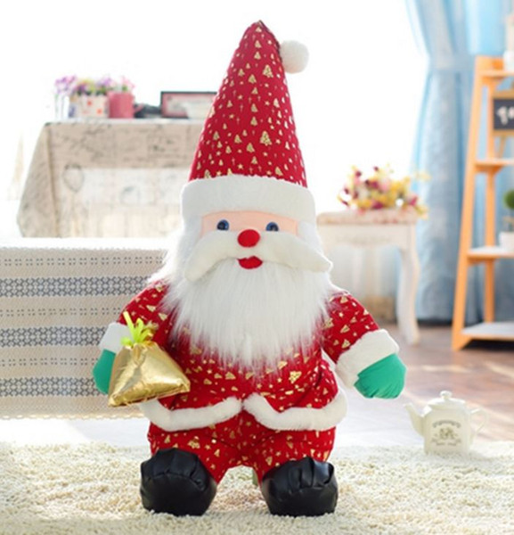 Free shipping cute cartoon plush soft toys 30cm red smile Santa Claus best-selling originality children Christmas gifts