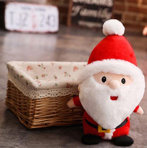 Free shipping cute cartoon plush soft toys 23cm red Santa Claus best-selling Christmas gifts party decorations