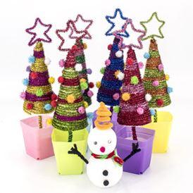 Hot selling Christmas gift children puzzle handmade material package kindergarten creative toys DIY Christmas tree wholesale