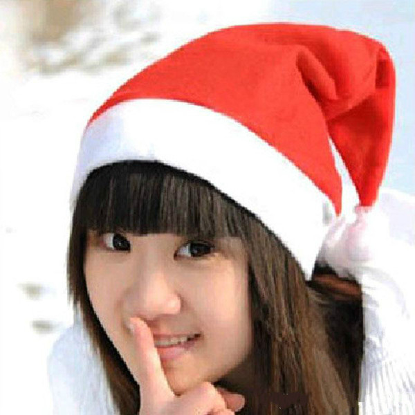 Fashion non-woven Christmas hats Christmas decorations cheapest christmas hats wholesale 