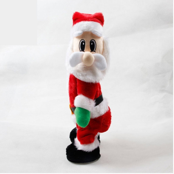 Christmas Decorations Electric Santa Claus Battery Toys Creative hip twisting music Santa Claus dolls, hip twisting Christmas English