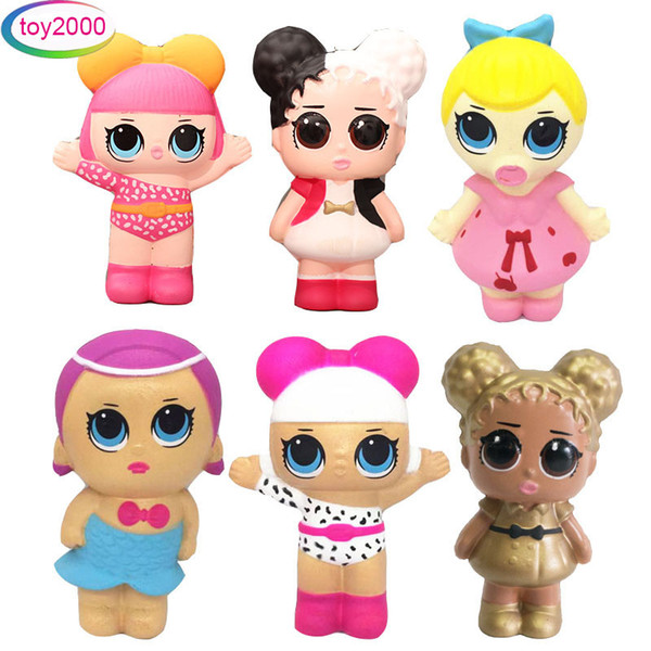 14*9CM squishy LoL Dolls with feeding bottle American PVC Kawaii Children Toys Anime Action Figures Realistic Reborn Dolls for kids toys