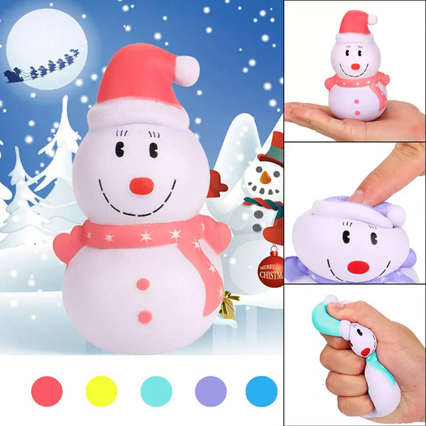 Cute Kawaii Soft Squishy toys 12Cm Christmas Snowman Cream Scented Squishy Slow Rising Squeeze Decompression kids Toys gifts