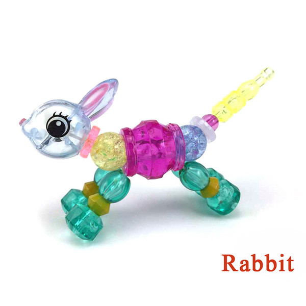 Magic Bracelet Collectible Bracelet Set 8 Designs Puppy Bunny Unicorn Make a Bracelet or Twisty into a Pet Christmas Gifts Toys for Kids