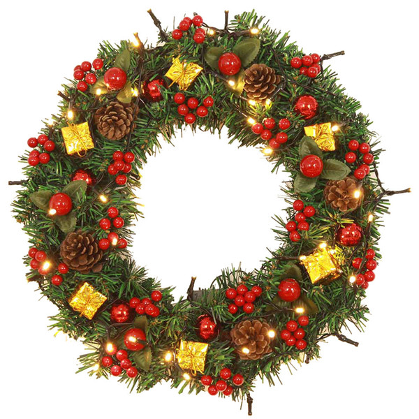 Christmas Wreath Garland Balls Gift Boxs Decorations For Home Door Wall Ornament Navidad Decoraciones