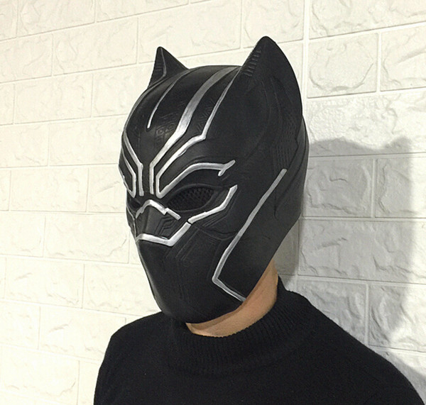 New Arrival Christmas Toy Black Panther Masks Movie Fantastic Four Cosplay Men's Latex Party Mask for Halloween Christmas Toy Novelty