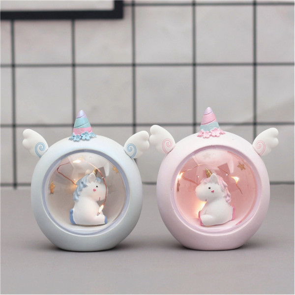 2018 Christmas Creative Cute Warm Unicorn Night Lamp Twinkle Light Decorations Student Kids Girls Boys Gift