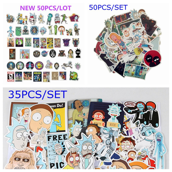 Hot-selling Rick and Morty Toy Sticker Multi Pattern Cartoon PVC Sticker 35PCS/SET & 50PCS/SET & 50PCS/SET NEW