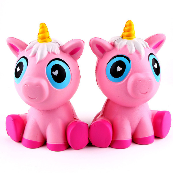 Unicorn Horse Squishy Toys Slow Rising Jumbo Squishies Toy Pink Pony Cute Kawaii Animal Stress Release Decompression Gifts Free DHL