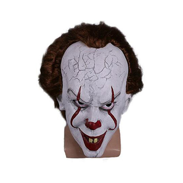 2017 Christmas mask TOY Pennywise Costume It The Movie By Stephen King it Scary Clown Mask Men's Cosplay Prop free shipping 100pcs