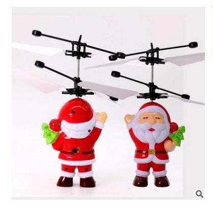 Toy Children Christmas Gifts Santa Claus Helicopter Model Infrared Induction Aircraft Electric Auto Suspension DHL Free Shipping