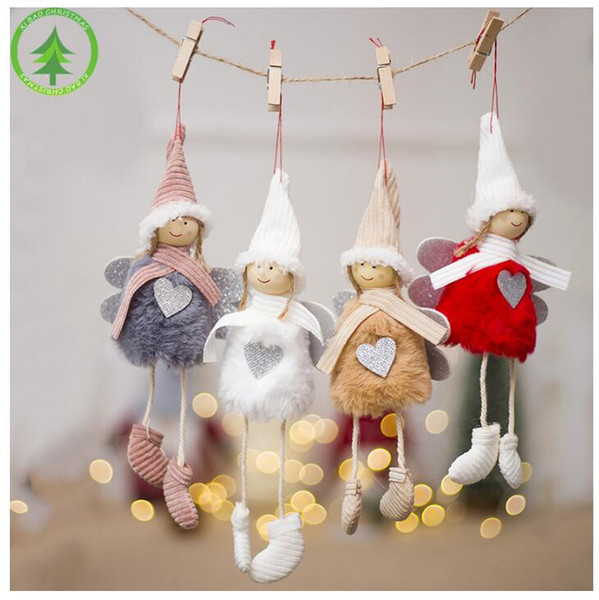 Christmas decorations pendants Christma lovely Angel Plush Doll Christmas tree decorations Christmas originality Toys Upholstery Pendant