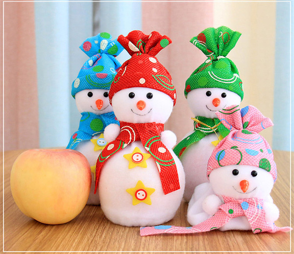 Christmas Toys Apple Bag Kids Cute Gifts Snowman Soft Toy For Home Christmas Tree Decoration New Year Gift