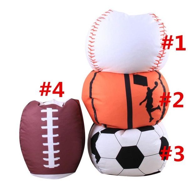 26 inch Toys Storage Bag Football Kids Stuffed Animal Plush Toy Canvas Bean Bag Basketball Pouch Fabric Chair Housekeeping Organizers