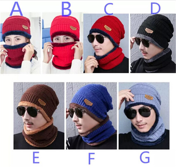 2017 Hot Sale Mask hat with scarf Fashion Winter Spring Sports Beanies Casual Knitted Hip Hop hats 