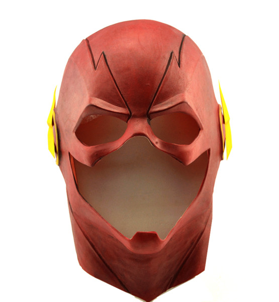 The Flash Allen Cosplay Helmet Halloween Full Face Latex Mask Helmet Hood