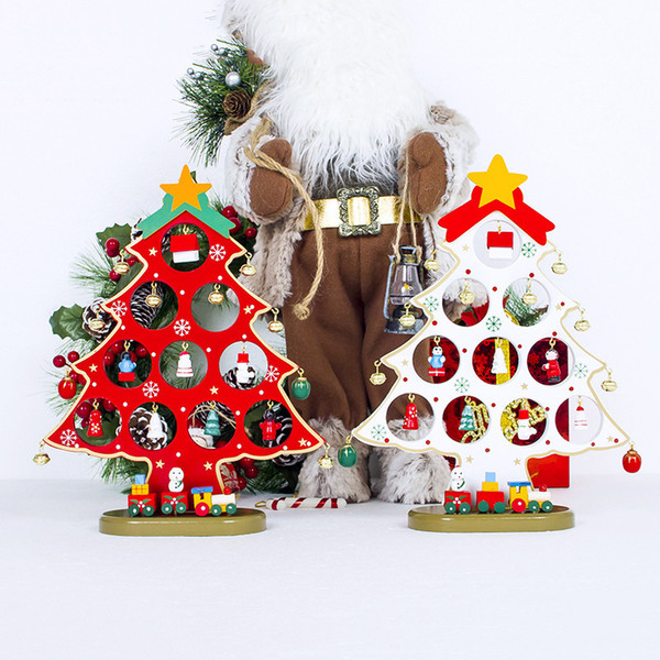 Merry Christmas Tree figure Doll Kids DIY New Year Festival Interior Decoration Children Creative jingle Bells Pendant Toys gift