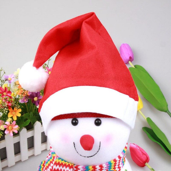 2017 sell like hot cakes Fashion children adult Christmas hats non-woven Xmas hats Christmas decorations cheapest Santa Claus caps