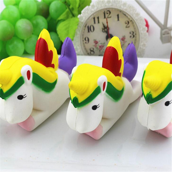 Kawaii Unicorn Squishy Slow Rising Retail Packaging Cute Pendant Bread Cake Cream Scented Kids Toy Gift A08