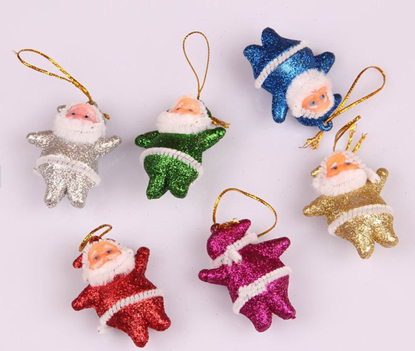 Christmas decorations Color gold Santa Claus Color Santa pendant The Christmas tree gadgets