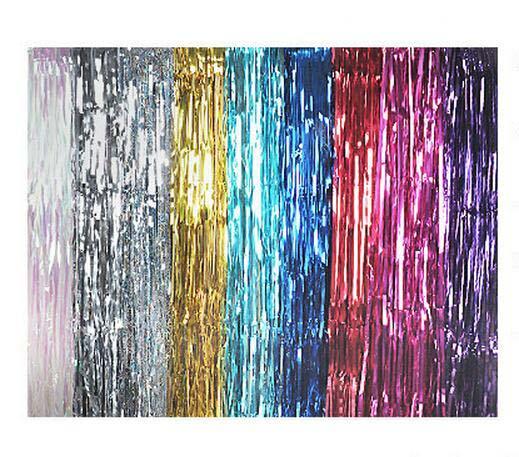 Flashing ribbon curtain tassel Decorations 1m*3m Marriage birthday Christmas party decorations Photo background Scene layout props