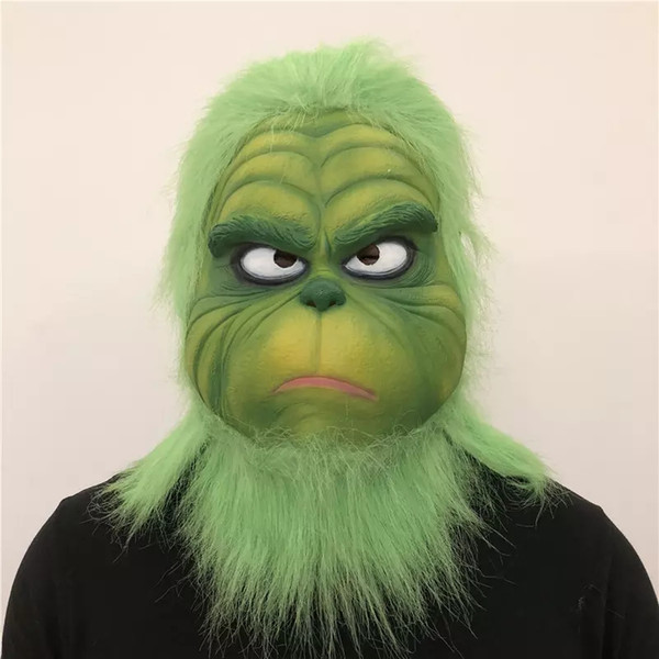 Green Monster Grinch Drift Mask Party Supplies for Christmas Costumes Accessory Cosplay headgear Face Masks funny props for performance hot