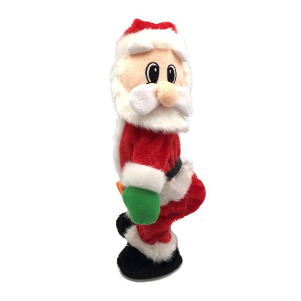 Christmas Musical Electric Toy Twerk Dancing Santa Claus Toy home Ornament electronic Santa Claus doll Best New Year Gift for Children