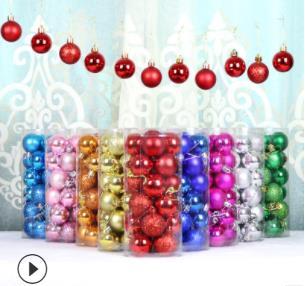 Wholesale Christmas Tree Colorful Christmas Balls Decorations Baubles Party Supplies Wedding Ornament 24pcs/Lot 4CM 6CM 8CM free shipping