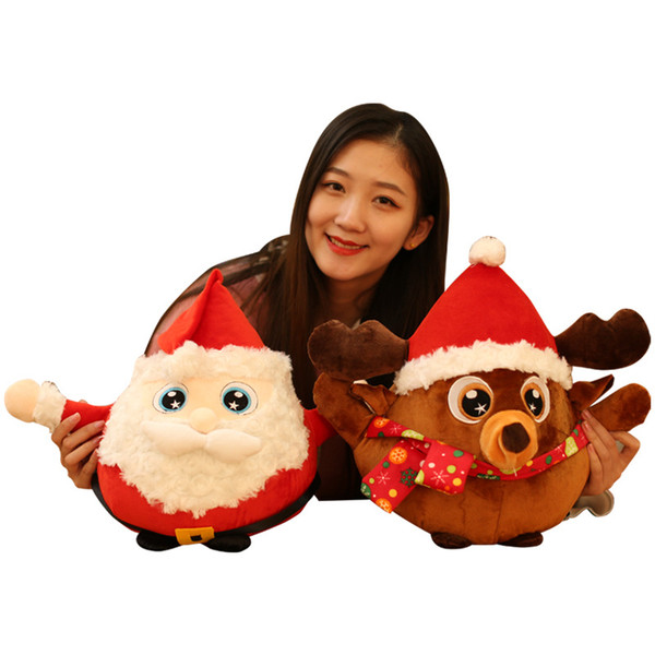 Christmas Toys Kids Pillow Santa Claus Elk Doll Toy Ornaments Decoration Exquisite For Home Xmas Happy New Year Children Baby Soft Gift