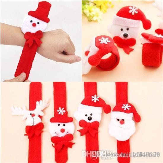 10pcs/lot Christmas Decorations Christmas Patting Circle Christmas Children Gift Santa Claus Snowman Deer New Year Party Toys