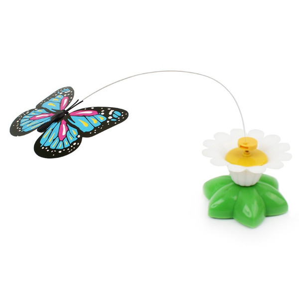 Desktop jitter butterfly new product rotating around the flowers to make cats make dogs butterfly pet toys