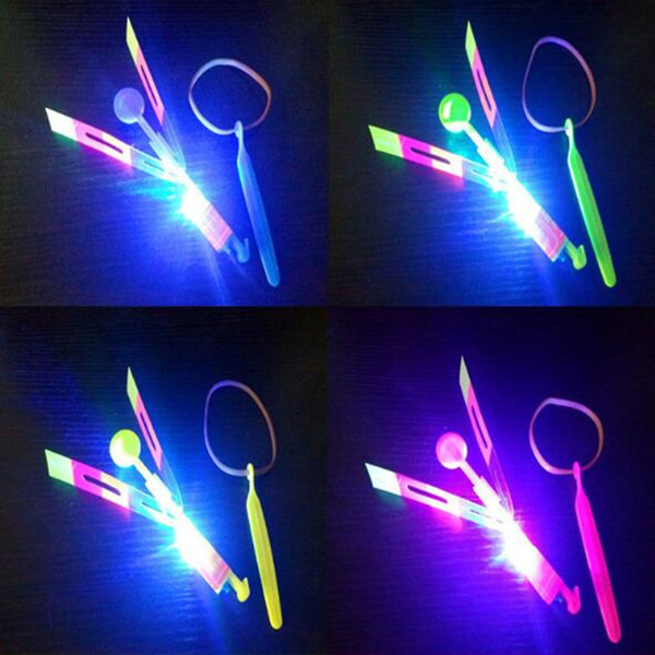 LED Christmas Halloween Flash Toys LED Arrow Helicopter LED Amazing Arrow Flying Helicopter Umbrella parachute Kids Toys Space UFO WJ003