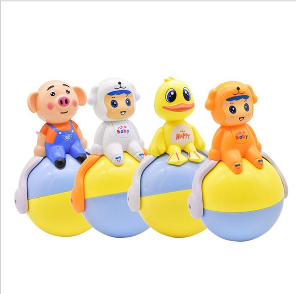 low price 2018 new Baby toys Induction acoustooptic tumbler children toys plastic Cute tumbler novelty christmas toy with music led