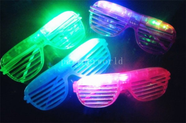 LED Light Glasses Flashing Shutters Shape Glasses LED Flash Glasses Sunglasses Dances Party Supplies Festival Decoration Christmas Hollowen