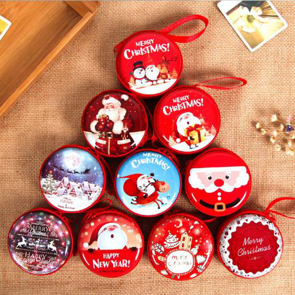 Children christmas toys gifts creative baby cartoon toys infants Santa Claus window tree ball pendant Small storage box