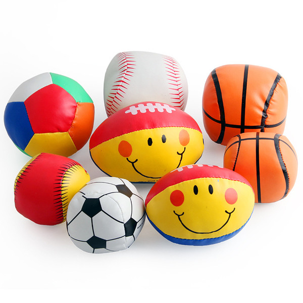 [TOP] 4pcs/lot Baby Toy safe soft cloth ball Rugby Basketball Softball football sets toy Family baby interactive game sport