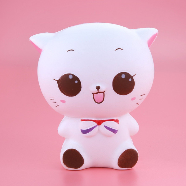 2017Squishy rare squishy jumpo kawaii Cute Smile cat animal slow rising charm toys kids gift scented bread 